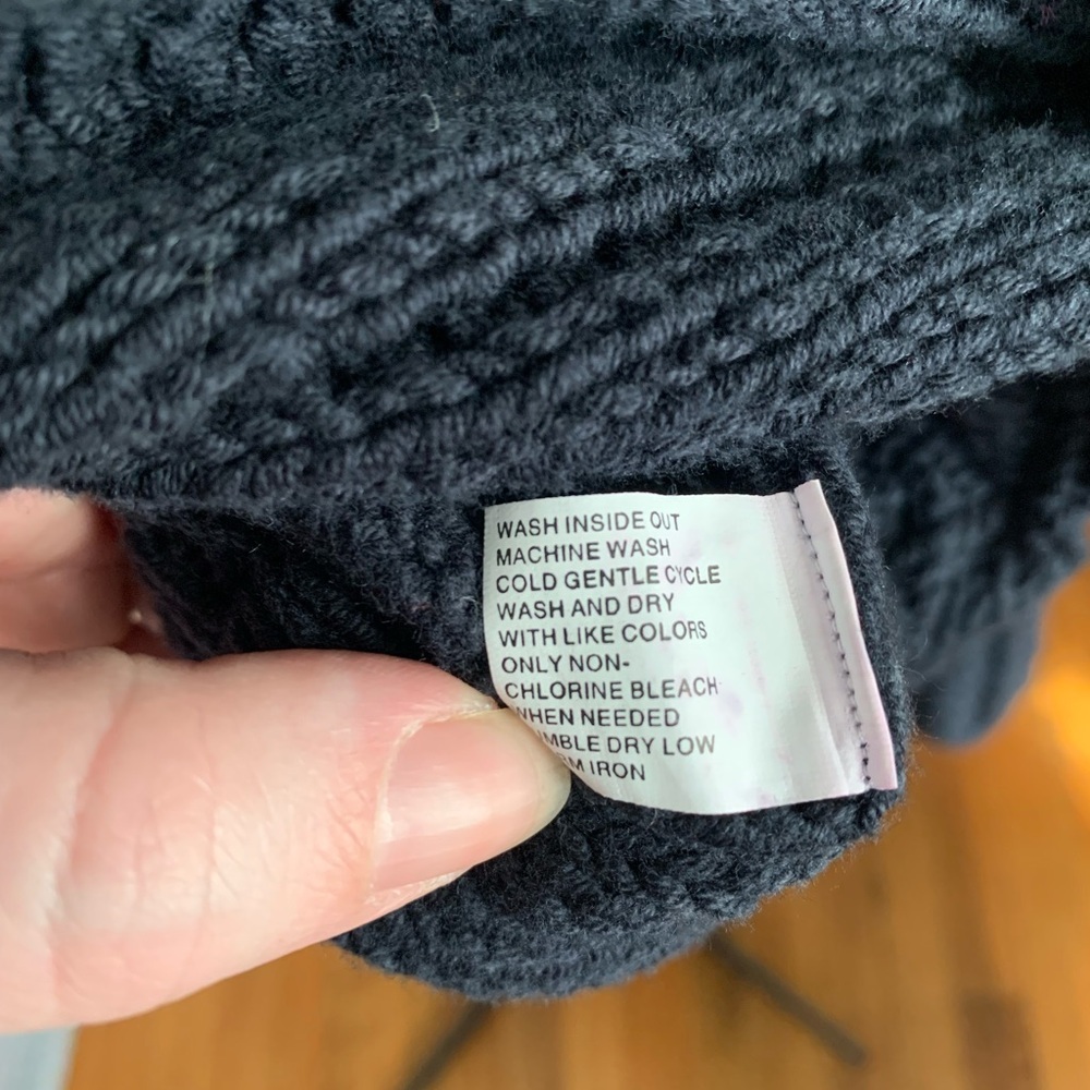 GAP beautiful knit cardigan in navy large snap buttons Fishermancore - Picture 4 of 6